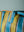 Yellow & Turquoise Striped Recycled Tote Bag