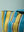 Yellow & Turquoise Striped Recycled Tote Bag