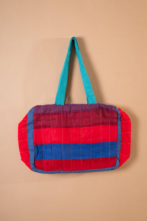 Block Colour Patchwork Quilted Bag - 09