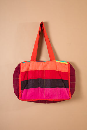Block Colour Patchwork Quilted Bag - 20
