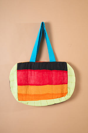 Block Colour Patchwork Quilted Bag - 30