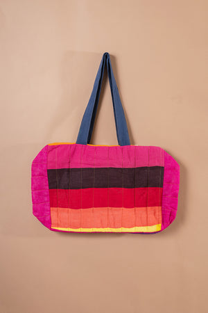 Block Colour Patchwork Quilted Bag - 42