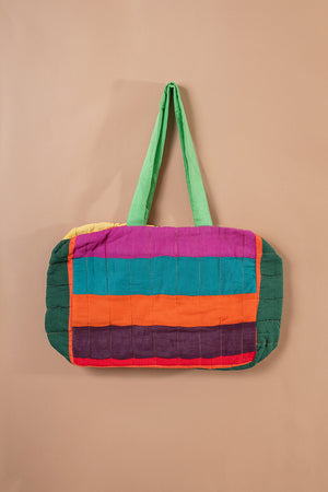 Block Colour Patchwork Quilted Bag - 45