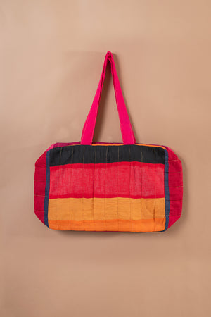 Block Colour Patchwork Quilted Bag - 47