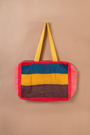 Block Colour Patchwork Quilted Bag - 48