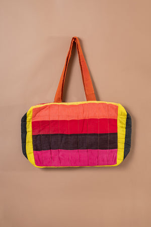 Block Colour Patchwork Quilted Bag - 53