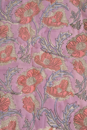 Apricot & Lavender Floral Quilt