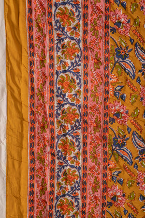 Apricot & Lavender Floral Quilt