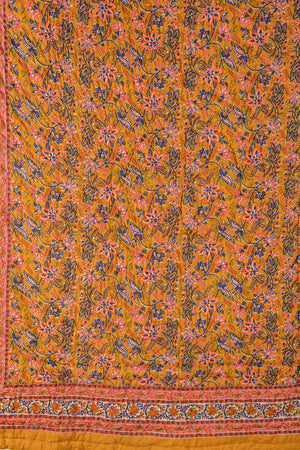 Apricot & Lavender Floral Quilt