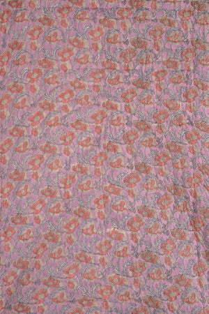 Apricot & Lavender Floral Quilt