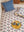 Cornflower & Lilac Block Print Cotton Quilt