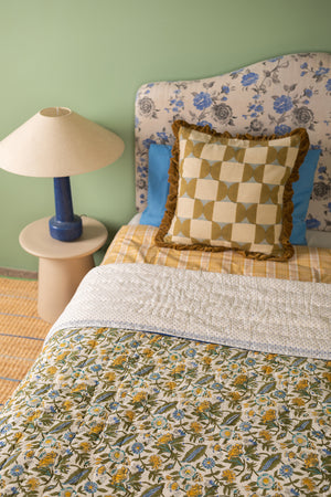 Lillian Hand Block Print Cotton Quilt