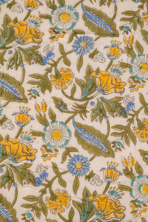 Lillian Hand Block Print Cotton Quilt