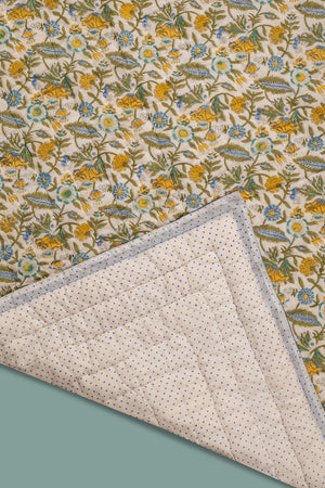 Lillian Hand Block Print Cotton Quilt