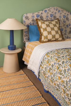 Lillian Hand Block Print Cotton Quilt