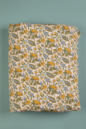 Lillian Hand Block Print Cotton Quilt