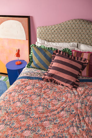 Beatrice Hand Block Print Cotton Quilt