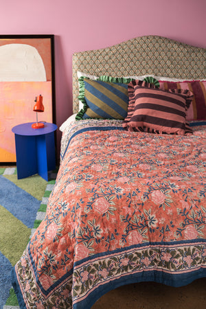 Beatrice Hand Block Print Cotton Quilt