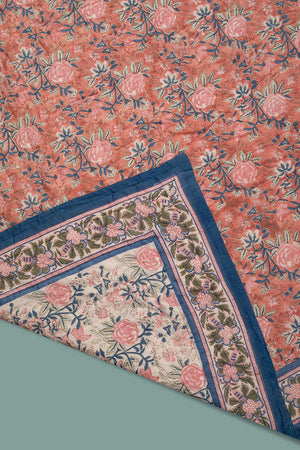 Beatrice Hand Block Print Cotton Quilt