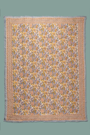 Cecily Hand Block Print Cotton Quilt