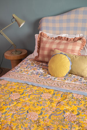 Cecily Hand Block Print Cotton Quilt