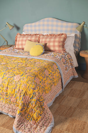 Cecily Hand Block Print Cotton Quilt