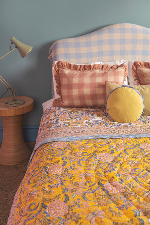 Cecily Hand Block Print Cotton Quilt