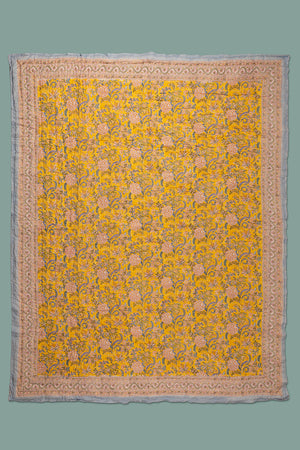 Cecily Hand Block Print Cotton Quilt