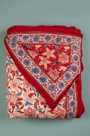 Valentine Hand Block Print Cotton Quilt