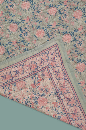 Amelia Hand Block Print Cotton Quilt