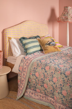 Amelia Hand Block Print Cotton Quilt
