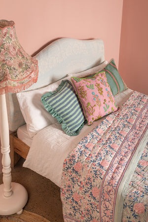 Amelia Hand Block Print Cotton Quilt