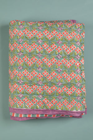 Josephine Hand Block Print Cotton Quilt