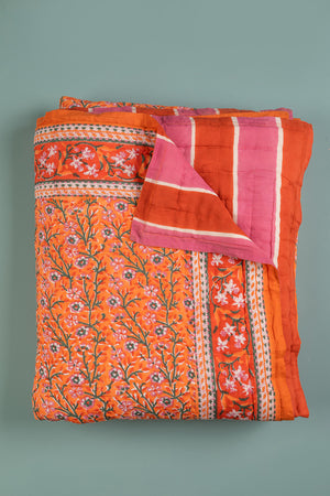 Florence Hand Block Print Cotton Quilt