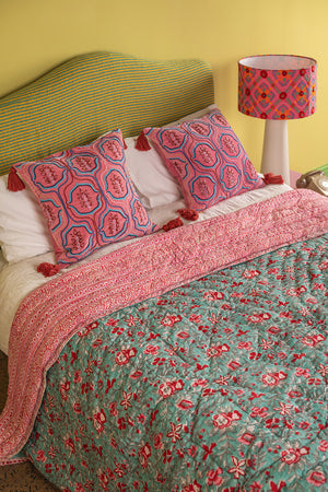Adeline Hand Block Print Cotton Quilt