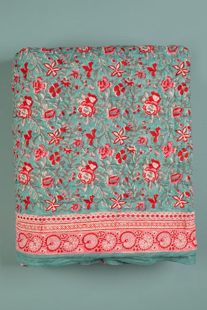 Adeline Hand Block Print Cotton Quilt