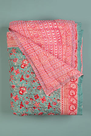 Adeline Hand Block Print Cotton Quilt