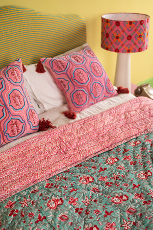 Adeline Hand Block Print Cotton Quilt