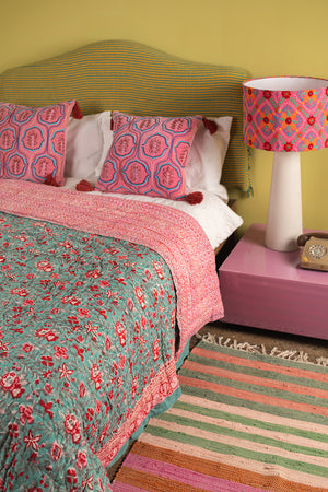 Adeline Hand Block Print Cotton Quilt