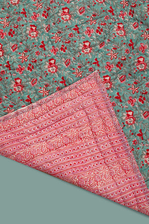 Adeline Hand Block Print Cotton Quilt