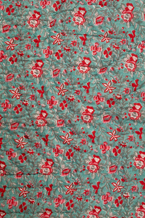 Adeline Hand Block Print Cotton Quilt