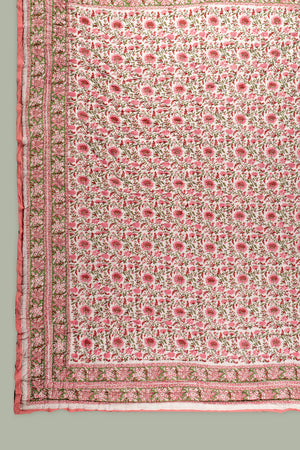 Ruby Meadow Reversible Floral Quilt