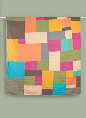 End of Roll Patchwork Reversible Quilt - 01