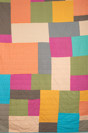End of Roll Patchwork Reversible Quilt - 01