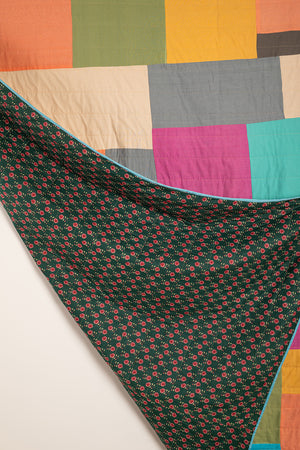End of Roll Patchwork Reversible Quilt - 01
