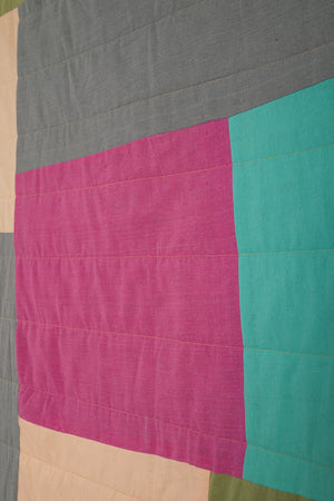 End of Roll Patchwork Reversible Quilt - 01