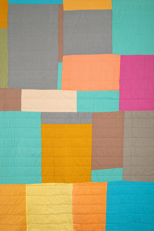 End of Roll Patchwork Reversible Quilt - 02