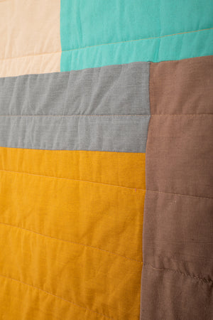 End of Roll Patchwork Reversible Quilt - 02