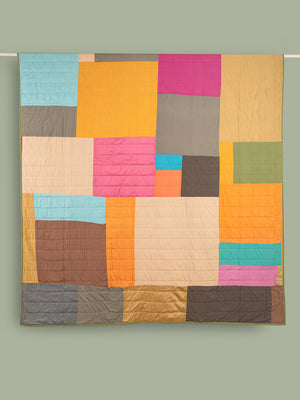 End of Roll Patchwork Reversible Quilt - 03