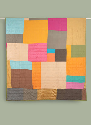 End of Roll Patchwork Reversible Quilt - 03